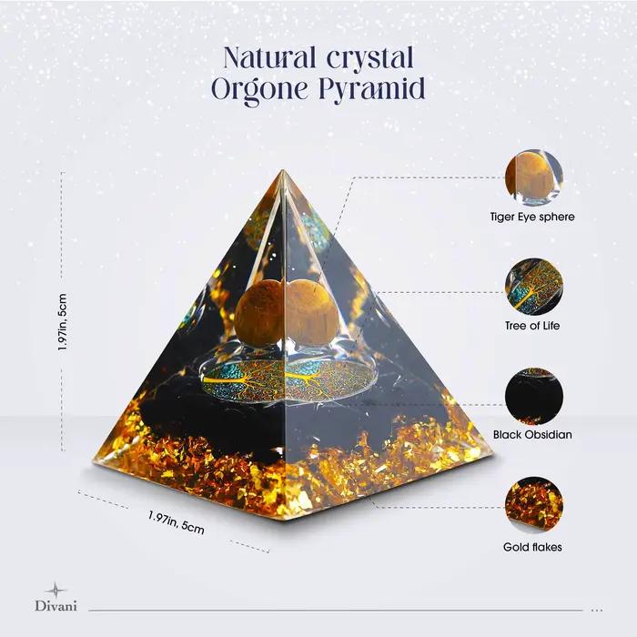 Pyramides en pierre de cristal naturel de 5 cm, pyramides en résine faites à la main, pyramides naturelles, décoration de bureau pour la méditation et le yoga, idée cadeau