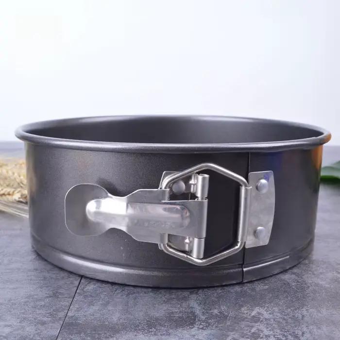 Moule de cuisson en métal antiadhésif à fond amovible, poêle à gâteau ronde, ustensiles de cuisson, moules à gâteaux en acier au carbone, accessoires de cuisine
