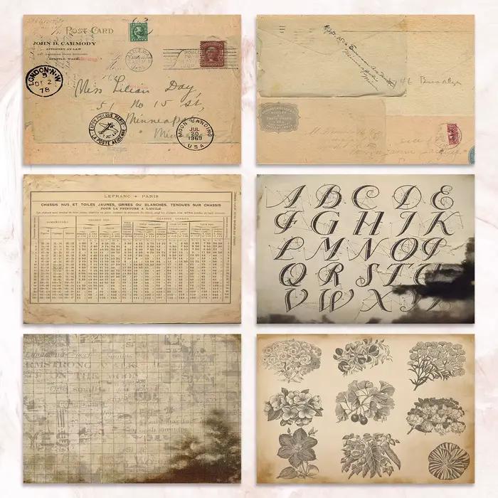 36 feuilles A5 (jour journal anglais nostalgique) papier fin à découper pour journal intime, magazine indésirable, fond de carte de vœux