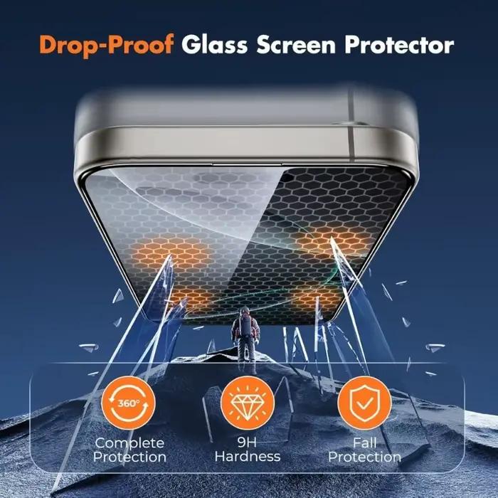 Protecteur d'écran Ultra HD 8K, 5 pièces, sans poussière, pour iPhone 17 16 15 14 13 12 11 Pro Max 16e Plus 17, verre d'air, boîte d'installation facile