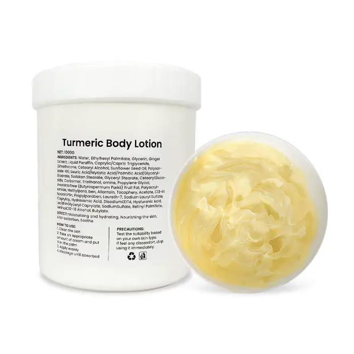 Crème hydratante pour le corps et le visage au curcuma