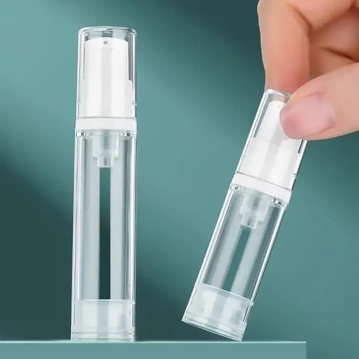 Bouteille à pompe à crème cosmétique transparente sans air