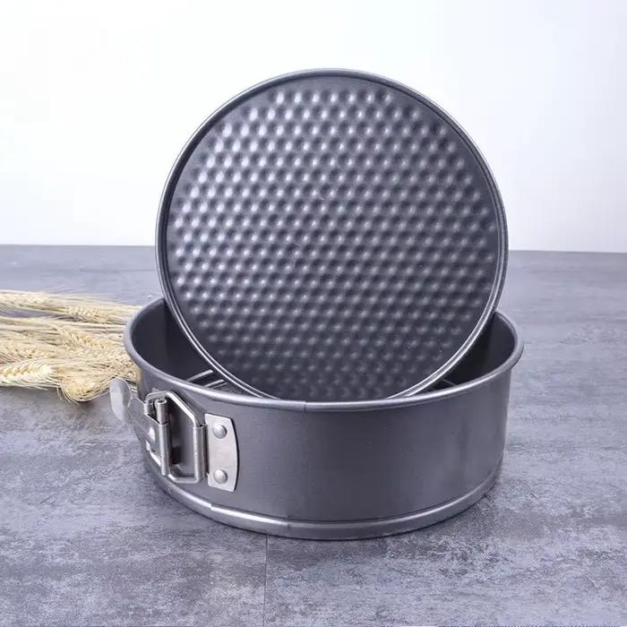 Moule de cuisson en métal antiadhésif à fond amovible, poêle à gâteau ronde, ustensiles de cuisson, moules à gâteaux en acier au carbone, accessoires de cuisine