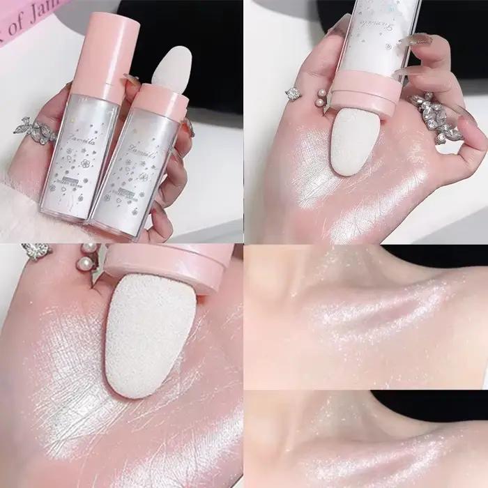 3 couleurs paillettes poudre surligneur maquillage corps éclaircir naturel visage fard à joues fée mettre en évidence miroitant ombrage Contour cosmétique