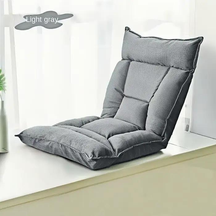 Fauteuil de loisirs sans accoudoirs, coussin de dossier, chaise de loisirs réglable pour canapé paresseux, fauteuil pliant de balcon, Tatami de lit