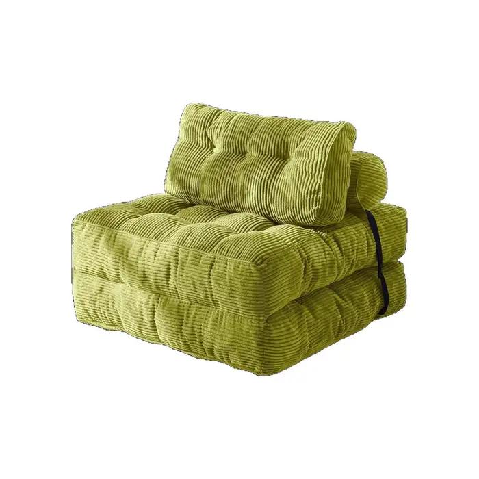 Canapé-lit pliant, fauteuil convertible avec oreiller et matelas pliable, chaise-lit portable, canapé de sol confortable