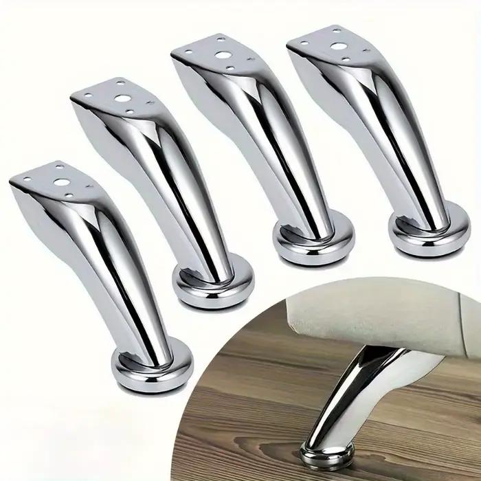 Pieds de base pour meubles, adaptés aux chaises, aux tabourets, aux armoires et aux pieds d'armoire de table de canapé et livrés avec 16 vis d'installation