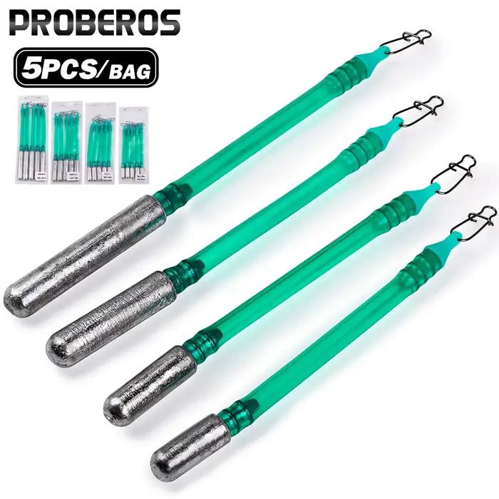 PROBEROS Matériel de pêche Plombs coulissants monobloc anti-accrocs pour la pêche au vairon en dérive et aux leurres
