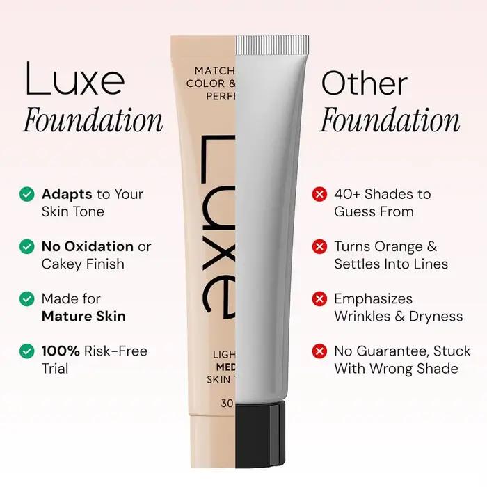 Fond de teint liquide changeant de couleur Luxe