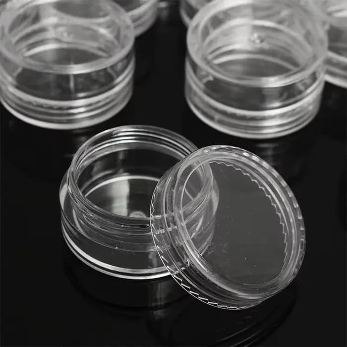 Mini pots cosmétiques transparents 5g pour échantillons de crème