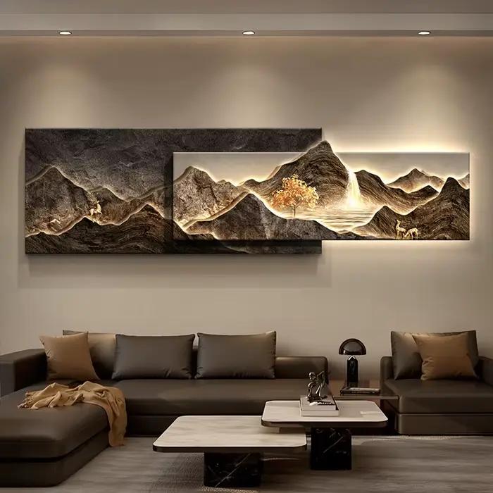 Lampe murale LED de luxe pour salon moderne, peinture décorative, luminaire paysager suspendu pour canapé, appareil électroménager.