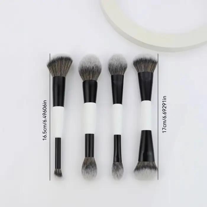Pinceau pour le visage à double extrémité pour poudre