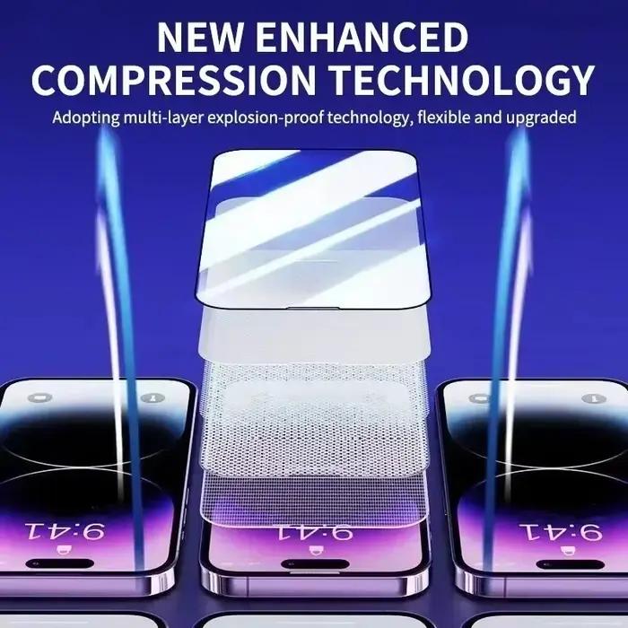 Lot de 3 protections d'écran en verre trempé HD pour iPhone 17 16 Pro Max 15 14 11 12 13 Mini, anti-rayures, installation sans poussière