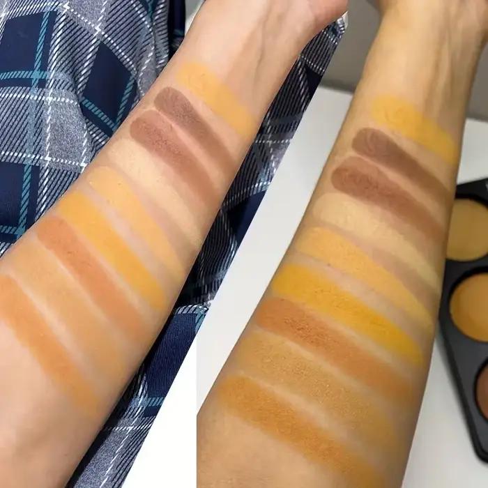 Palette de fond de teint bronze foncé 9 couleurs