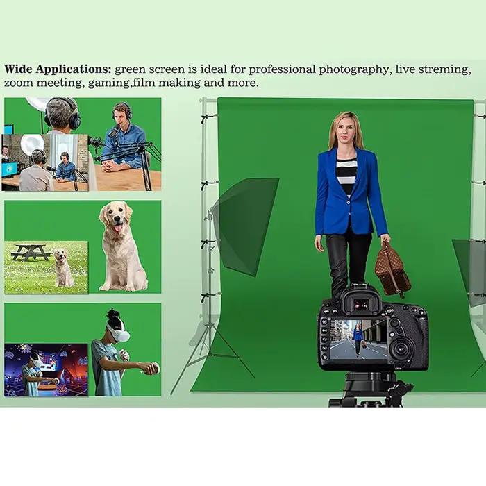 Toile de fond lisse verte, blanche et noire pour tournage vidéo, écran de photographie Chromakey