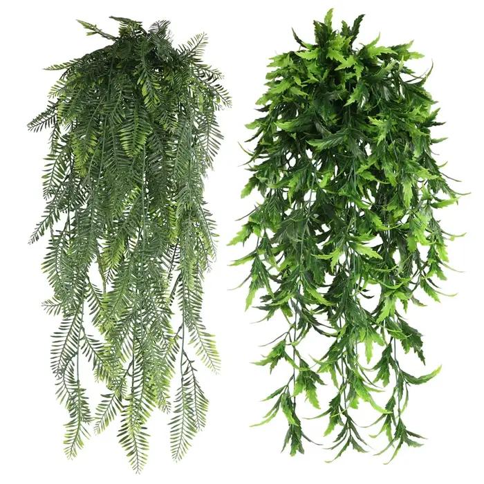 Feuilles de fougère persane, plantes artificielles suspendues pour la décoration de la maison, feuilles en plastique, herbe, décoration murale pour mariage, fête, balcon
