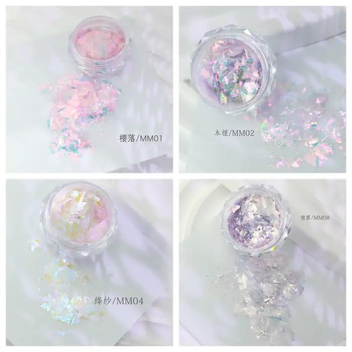 Paillettes Nuageuses Aurore Rêveuse – Poudre Opale Irisée
