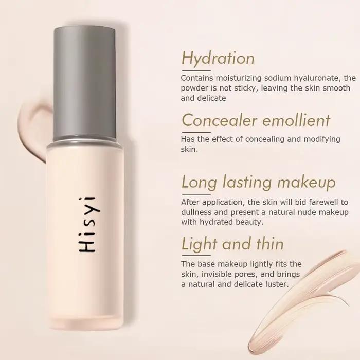 Le fond de teint liquide illumine naturellement le maquillage