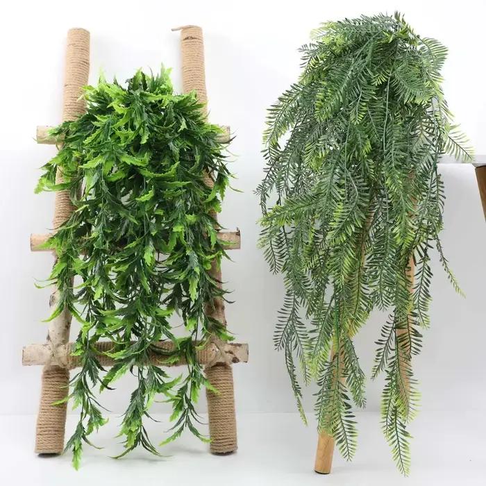 Feuilles de fougère persane, plantes artificielles suspendues pour la décoration de la maison, feuilles en plastique, herbe, décoration murale pour mariage, fête, balcon