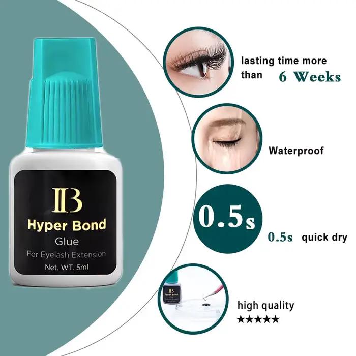 10 bouteilles IBeauty Ultra Super colle individuelle séchage rapide Extensions de faux cils fournitures forte Cola 5ml outils de maquillage de beauté