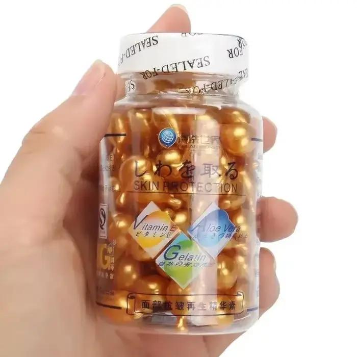 Capsules d'extrait de vitamine E pour rides instantanées