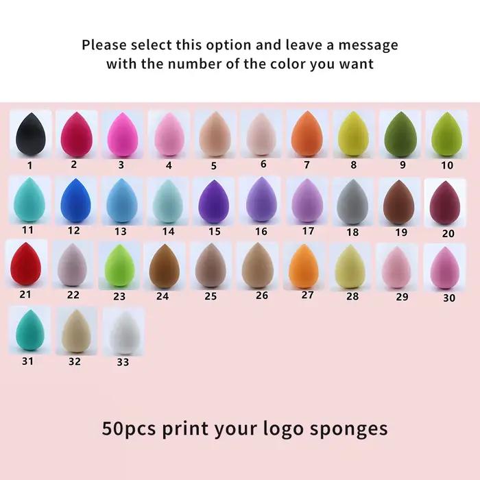 Beauté oeuf cosmétique mélangeur personnaliser maquillage éponge marque privée Latex gratuit