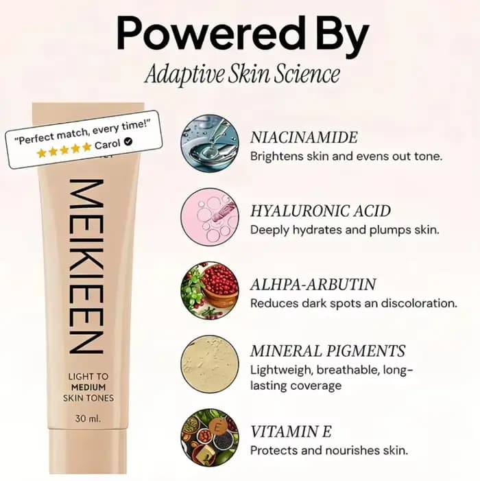 Fond de teint liquide original 30 ml Match Skin Color Foundation MEIKIEEN