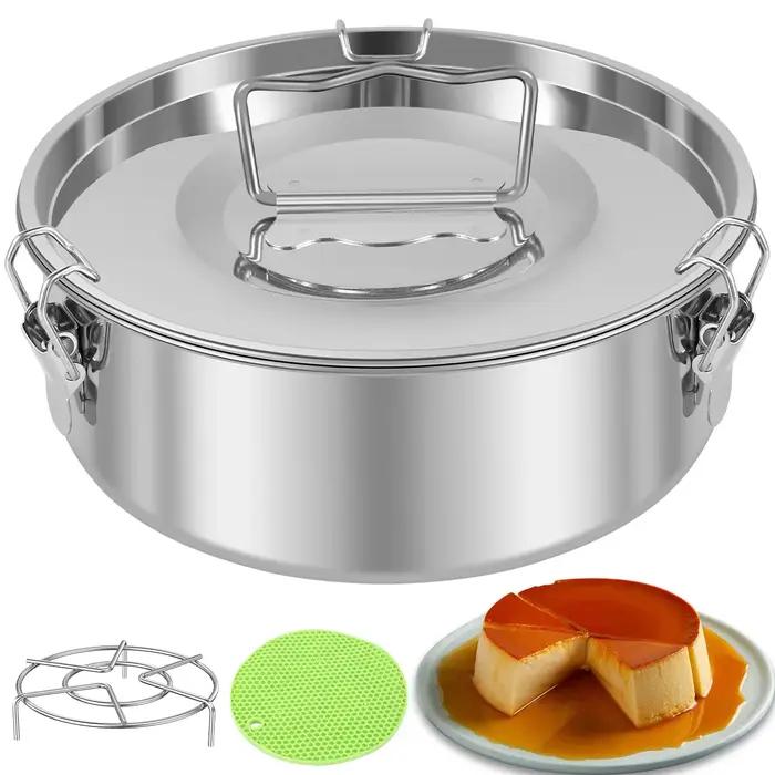Ensemble de moules à gâteau ronds en acier inoxydable, moule à flan, moule à gâteau au fromage pour chocolat, fournitures de cuisine, 1,5 QT