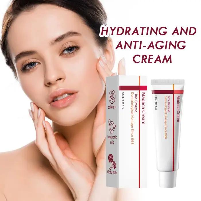 Crème Visage Anti-Rides 50ml Hydratante Raffermissante Anti-Âge Soin de la Peau Coréen pour Rides Fines Peau Sèche et Rugueuse