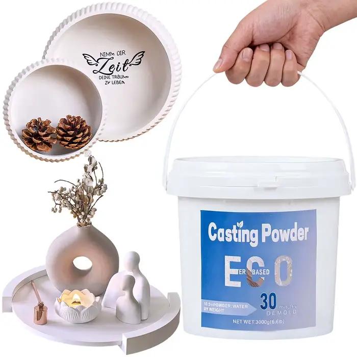 Poudre de gypse haute densité 3KG, accessoires pour moules en argile céramique, matériau de production de ciment DIY, poudre de moulage de résine faite à la main