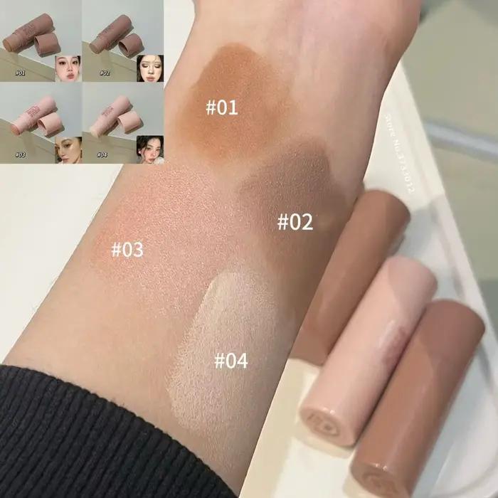Bâton surligneur de contour brun naturel, apprêt éclaircissant, correcteur beige 256, ombre antarctique, maquillage facial tridimensionnel