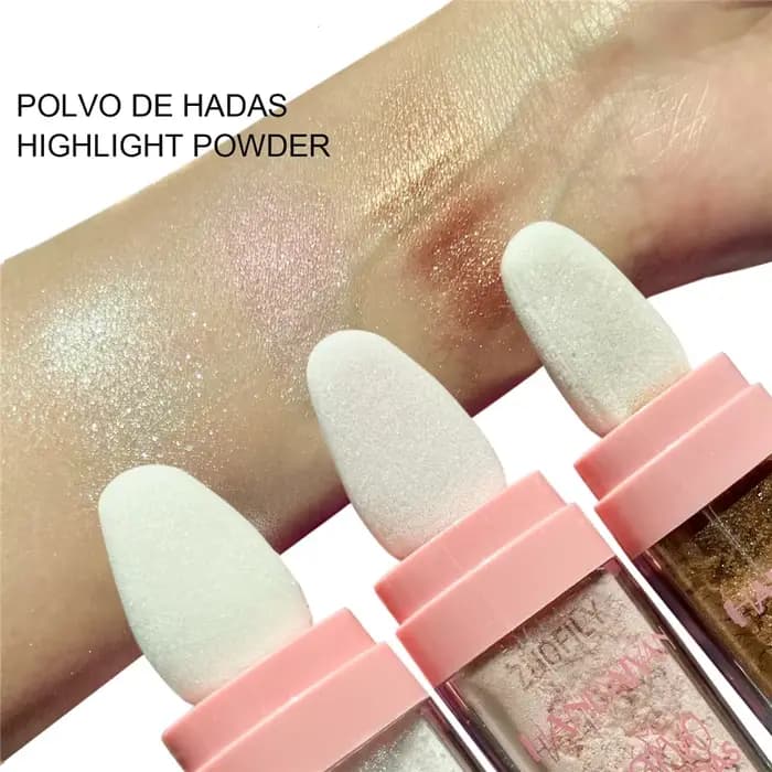 Surligneur mode poudre tapotée haute brillance paillettes