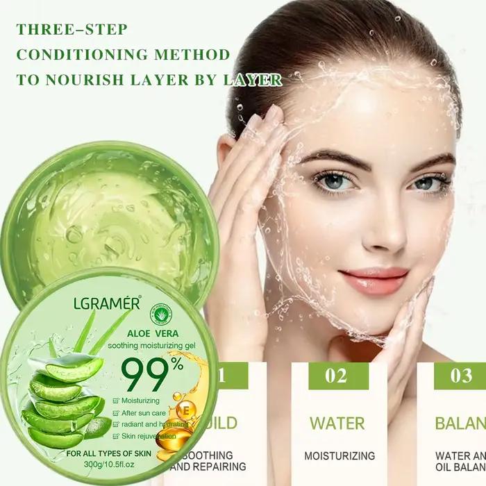Gel hydratant à l'aloe Vera, soin rafraîchissant, Non collant, crème pour le visage, sans lavage, nourrissant en profondeur, maintient la peau, gomme à l'aloe Vera