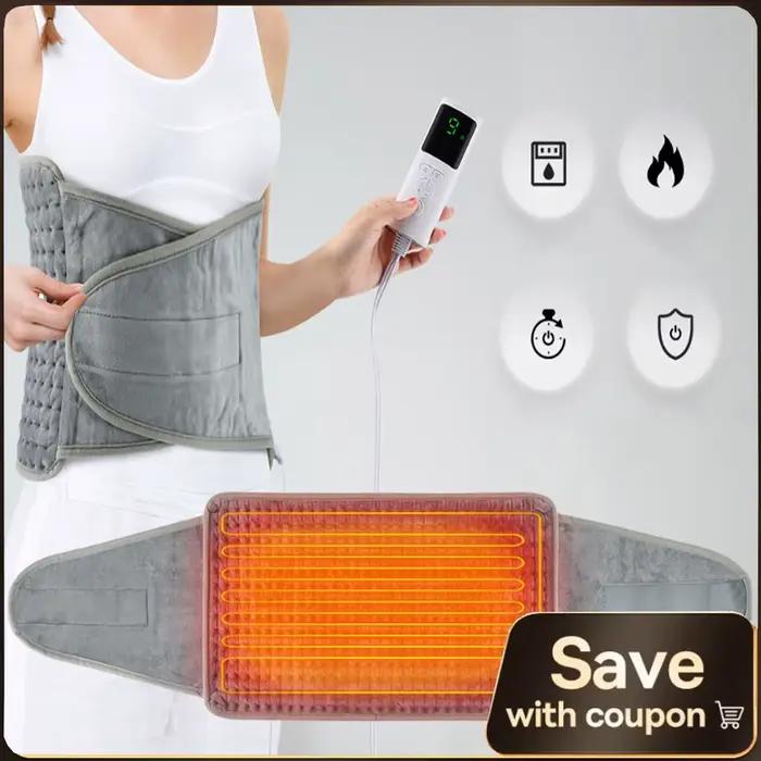Coussin chauffant électrique, ceinture de soutien du dos, couverture chaude, contrôle de la température, pour le bureau et la maison, ceinture chauffante pour les mains, les jambes et l'abdomen