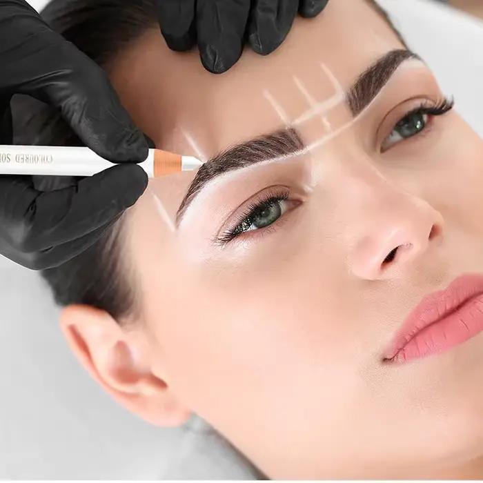 1 stylo à sourcils blanc imperméable pour microblading