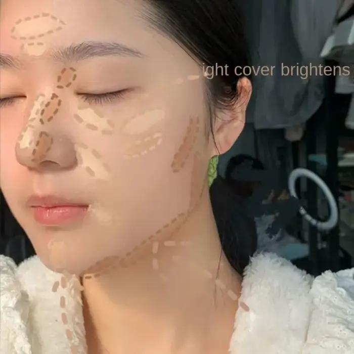 Correcteur de visage à couverture complète, pas facile à tacher, ombres imperméables pour tatouages, cicatrices, fond de teint à haute couverture, cosmétiques coréens