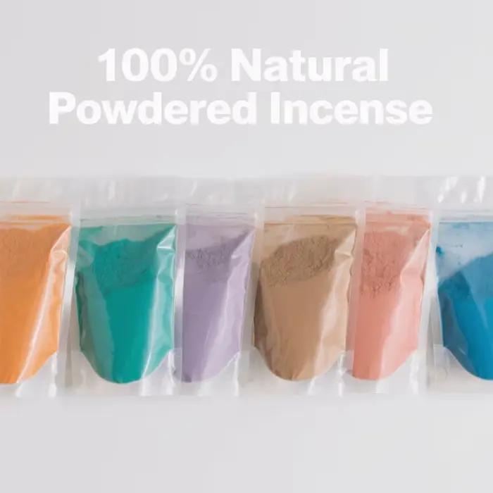 Encens en poudre de qualité supérieure, poudres à base de plantes naturelles pures, citronnelle, bois de santal, encens, myrrh, pois papillon, poudre de lavande