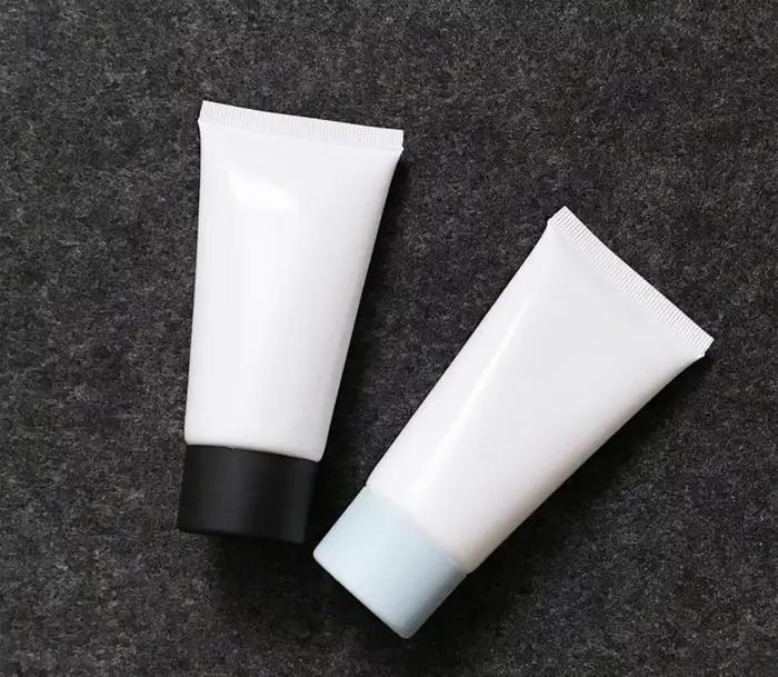 Tube doux au beurre de lavage blanc, crème pour les mains, crème de nuit, talk-UV, sérum 80,émulsion, essence, emballage de tuyau cosmétique, 50ml, 60ml