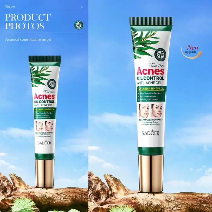 SADOER arbre à thé crème anti-acné contrôle de l'huile GEL