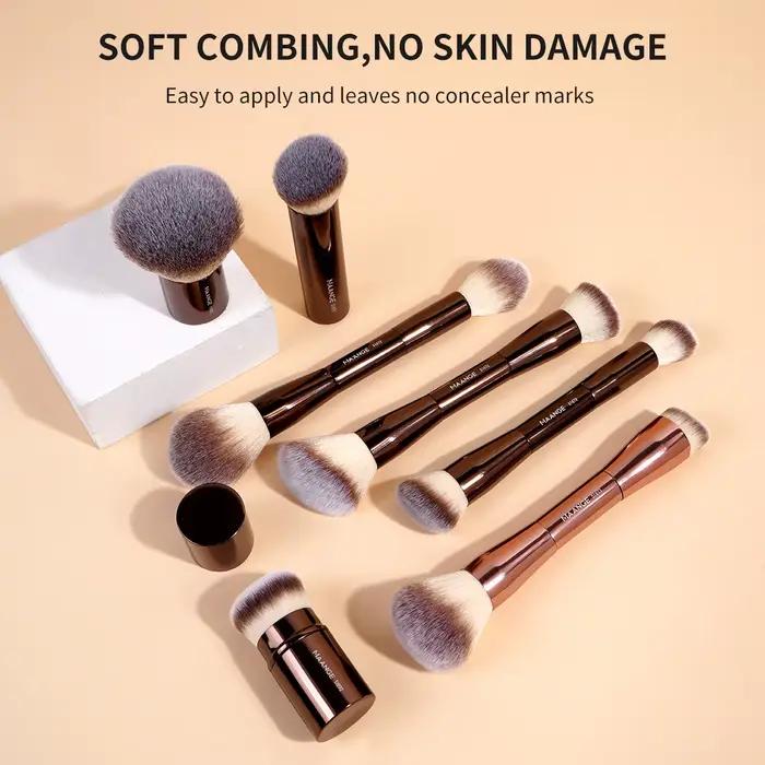 MAANGE 20 pièces/ensemble pinceaux de maquillage professionnels Double extrémité fond de teint correcteurs Blush ombres à paupières brosse pour mélange de poudre de crème liquide