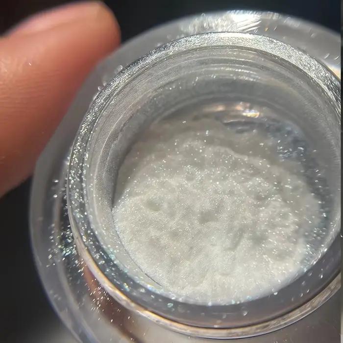 Poudre à ongles perle blanche effet beignet glacé pour ongles artistiques et luxueux occasions spéciales