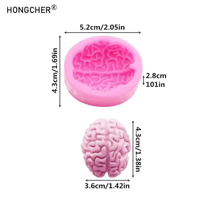 Moule en silicone pour chocolat et fondant en forme d'organe cardiaque, moule à gâteau en forme de cerveau, moules de cuisson DIY pour décoration par goutte à goutte