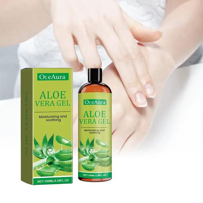 Gel d'aloe vera naturel pour réparer les coups de soleil, crème hydratante nourrissante pour le visage, soin de la peau, crème pour le visage et le corps