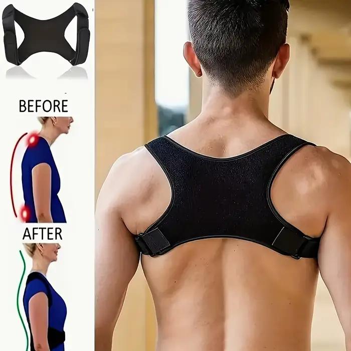 Ceinture de soutien dorsal ajustable pour corriger la posture - Respirante, antidérapante, soutien ergonomique pour une meilleure posture, adaptée pour la position assise
