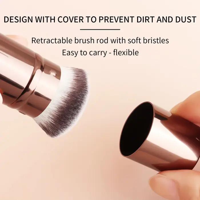 1 pièces pinceau à Blush rétractable Kabuki fond de teint brosse douce poudre moelleuse Contour pinceaux de maquillage