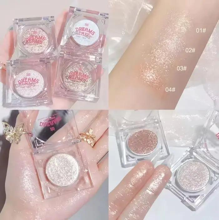 Palette de fards à paupières, paillettes brillantes, lune, diamant, galaxie, maquillage nacré, Monochrome, poudre pour surbrillance des yeux, cosmétiques
