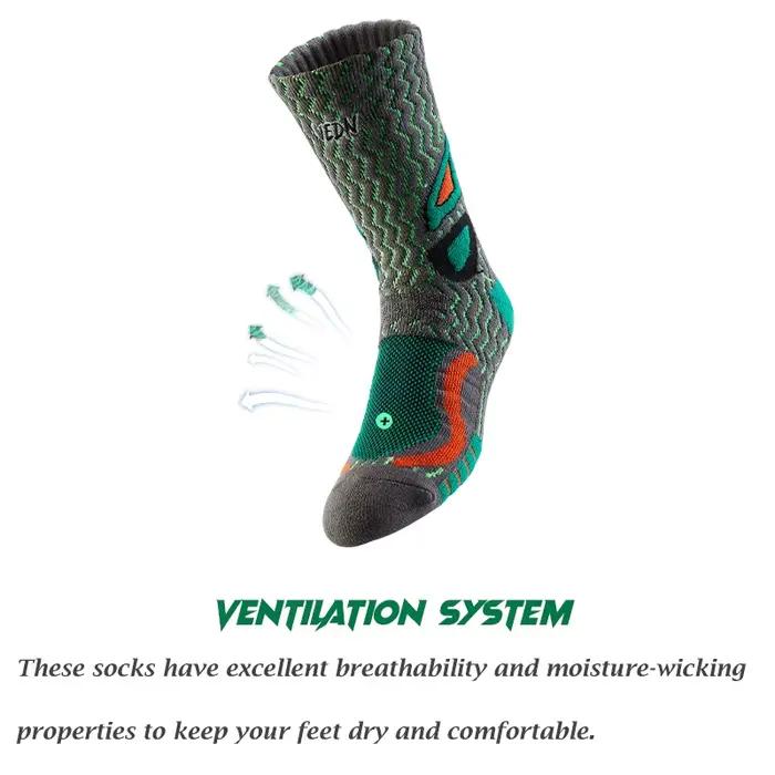 Chaussettes de Sport à fond de serviette pour hommes 9-12, respirantes, antidérapantes, coupe haute, chaussettes de basket-ball, Absorption d'humidité