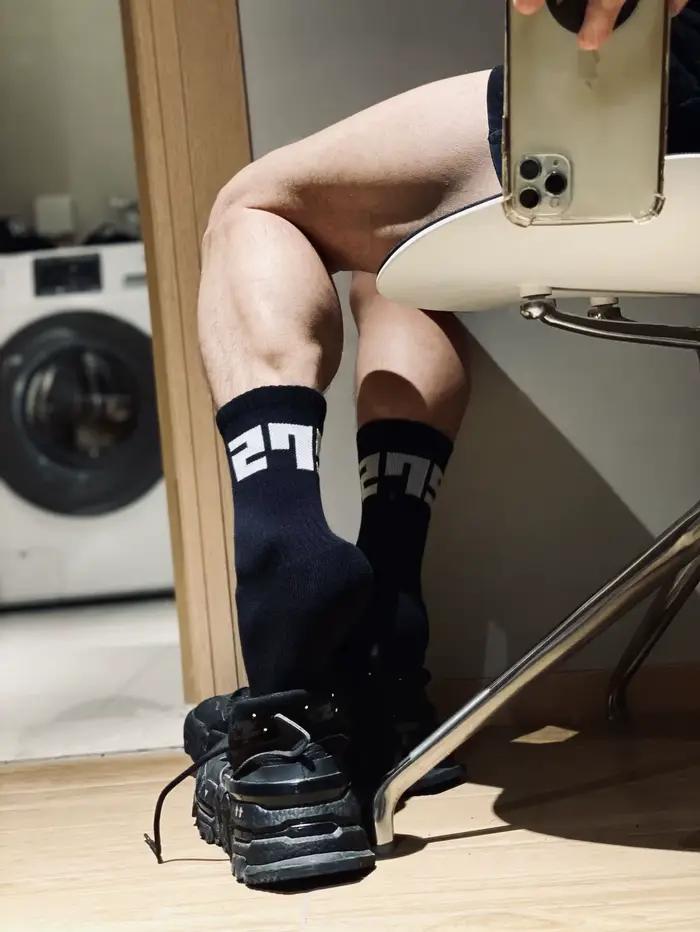 Chaussettes Astronomiques avec Lettres Imprimées pour Homme, Haut de Personnalité, Gay, Sexy, Fitness, dehors, Décontracté, Business, Moyen