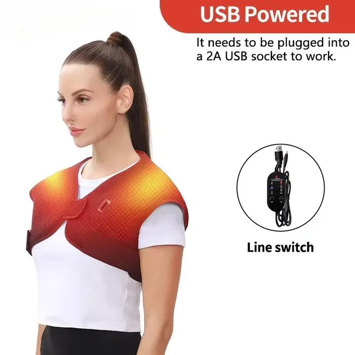 Gilet chauffant électrique pour les épaules et le dos, compresse chaude pour la relaxation musculaire, idéal pour le sommeil en hiver