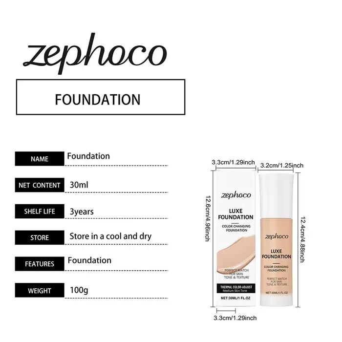Fond de Teint Liquide Correcteur de Couleur Soin de la Peau Acide Hyaluronique Formule Hydratante Nourrissante Contrôle du Sébum Crème Visage Maquillage